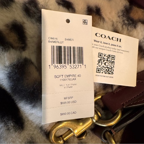 Coach Soft Empire 40 Carryall in Merlot - used 1x! - Picture 10 of 10